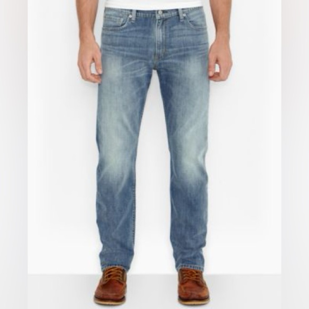 Levi’s 513 Men’s Whiskers Wash Slim Straight Jeans Size 33x32
